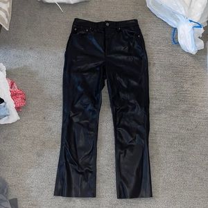 Black leather pants